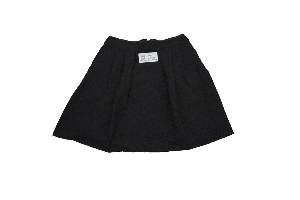Zara Skirt Womens S Black Short Pleated A line Casual Bottoms Back Zip Closure